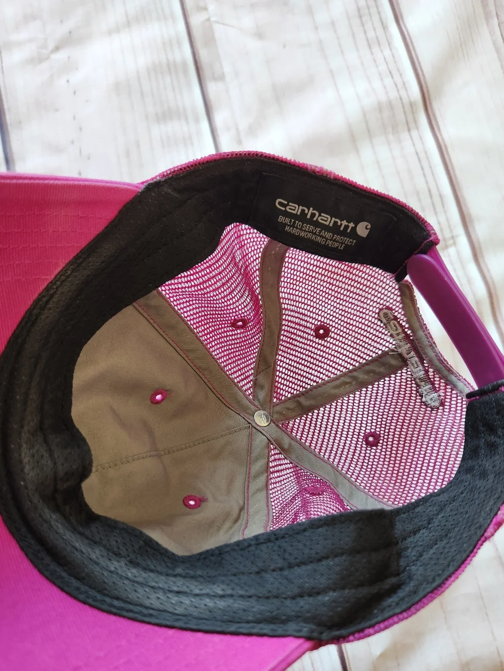 Carhartt Trucker Hat Baseball Cap Canvas Mesh Snapback Magenta Pink Unisex